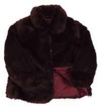 Vínová kožušinová podšitá bunda St. Bernard