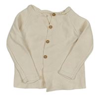 Smetanový propínací svetr George