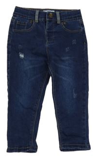 Tmavomodré rifle s prošoupáním Primark