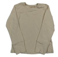 Béžové rebrované tričko