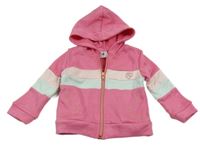 Tmavorůžovo-ružovo-mátová prepínaci mikina s kapucňou Body Glove