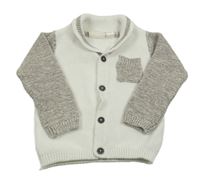 Smetanovo-hnedý prepínaci sveter s vreckom Lupilu