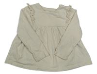 Světlebéžové triko s volánky George