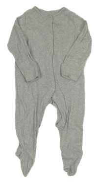 Šedý melírovaný perforovaný overal F&F