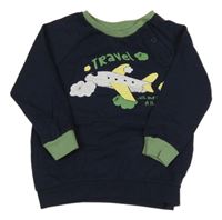 Tmavomodrá mikina s lietadlom  So Cute