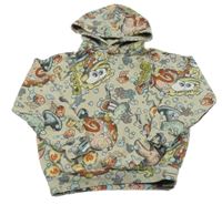 Sivá mikina so Spongebobem a kapucňou H&M