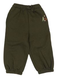 Khaki tepláky s medvěďom Dunnes