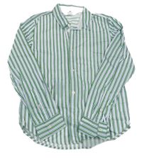 Bílo-zeleno-modrá pruhovaná košile H&M