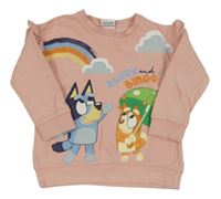 Růžová mikina s Bluey a volánky George