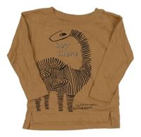 Hnědé triko s dinosaurem George
