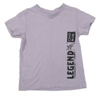 Lila tričko s nápisom a dinosaurom Matalan