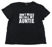 Čierne tričko s nápisom