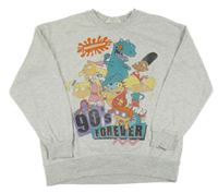 Sivá melírovaná mikina s televizními postavami - Nickelodeon H&M