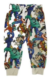Béžovo-farebné tepláky s Avengers H&M