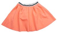 Neónově oranžová kolová sukňa