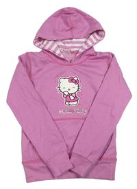 Ružová ľahká mikina s Hello Kitty a kapucňou Sanrio