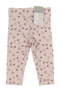 Světlerůžové legíny se srdíčky Primark