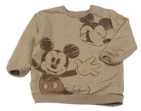Hnedá melírovaná mikina s Mickeym zn. George