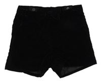 Čierne zamatové trblietavé podšité kraťasy s mašlou H&M