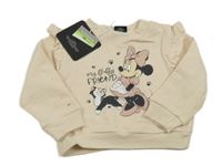 Nové - smetanová mikina s Minnie a volánky Sinsay 