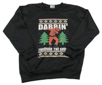 Čierna mikina so Santou