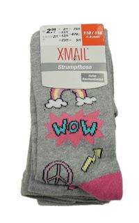 Nové - šedé punčocháče s obrázky x-mail