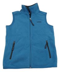 Tmavomodrá fleecová propínací mikina s nápisem ROSSI