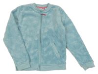 Svetlomodrá plyšová prepínaci mikina kids