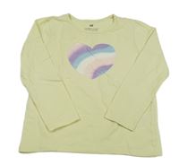 Žluté triko se srdcem H&M