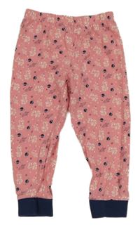 Růžové vzorované pyžamové kalhtoy s Peppou 