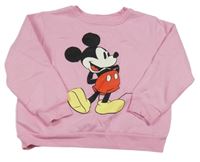 Ružová mikina s Mickeym H&M