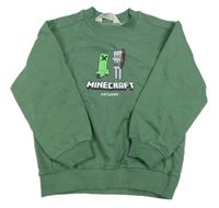 Zelená mikina s Minecraft H&M