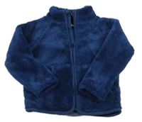 Tmavomodrá chlpatá prepínaci mikina Ergee