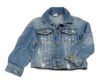 Modrá riflová bunda s prodíráním Next