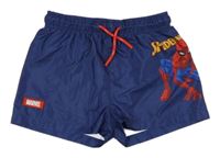 Tmavomodré plážové kraťasy so Spidermanem Marvel
