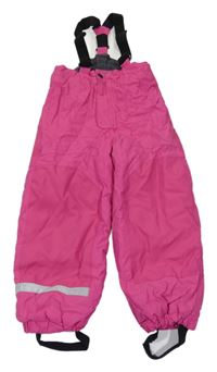 Růžové šusťákové oteplovačky s kšandami H&M