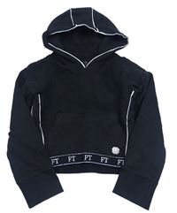 Čierna crop mikina s kapucňou Firetrap