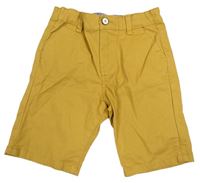 Hořčicové chino plátěné kraťasy Denim Co.