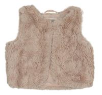 Ružová kožušinová podšitá vesta H&M