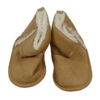 Béžové semišové zateplené papučky Primark
