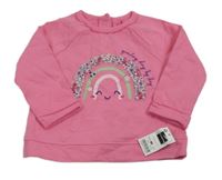 Nové - Ružová mikina s dúhou Dunnes Stores