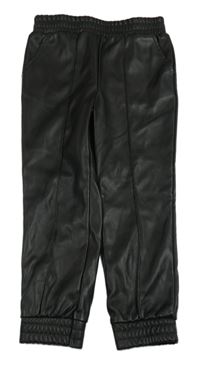 Čierne koženkové cuff nohavice Primark