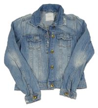 Světlemodrá riflová crop bunda s prošoupáním Next