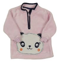 Ružová plyšová mikina s pandou Lupilu