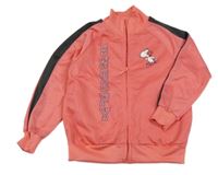 Ružovo-antracitová prepínaci športová mikina so Snoopym