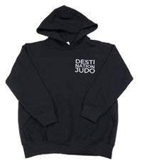 Čierna mikina s nápisom a kapucňou Fruit of the Loom