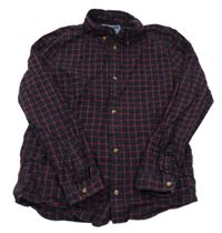 Tmavomodro-vínová kostkovaná košile F&F