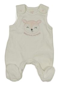 Bílé sametové dupačky s laní C&A