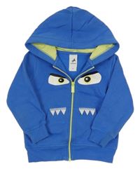 Modrá propínací mikina s příšerkou s kapucí C&A
