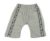 Sivo-čierne crop legíny s nápismi